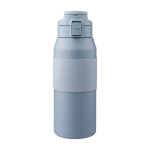 Roestvrijstalen fles met drukknop voor de tuit, 800 ml kleur pastel blauw eerste weergave