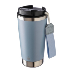 RVS thermosbeker met bijpassende band en zwarte deksel, 500 ml vierde weergave