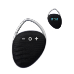 Draagbare speaker met polsband, 3,5 uur speeltijd kleur zwart met jouw bedrukking