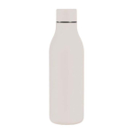 Dubbelwandige roestvrijstalen fles met bijpassende dop 500 ml kleur beige eerste weergave