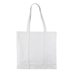 Grote tas van gerecycled katoen met lange handgrepen 360 g/m² kleur naturel tweede weergave