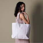 Grote tas van gerecycled katoen met lange handgrepen 360 g/m² kleur naturel gedetailleerde weergave 3