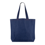 Tas met logo van gerecycled denim met lange handgrepen 280 g/m² kleur jeans blauw eerste weergave