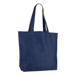 Tas met logo van gerecycled denim met lange handgrepen 280 g/m² kleur jeans blauw tweede weergave