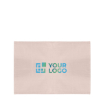 Rechthoekige keukendoek van gerecycled katoen 140 g/m² kleur naturel met afdrukgebied