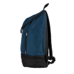 Polyester sporttas bedrukken met schoenenvak kleur marineblauw vierde weergave