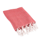 Pareo handdoek van katoen en polyester in één kleur 170 g/m² kleur rood derde weergave