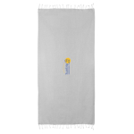 Pareo handdoek van katoen en polyester in één kleur 170 g/m² kleur grijs vierde weergave