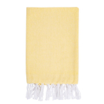 Pareo handdoek van katoen en polyester in één kleur 170 g/m² kleur geel eerste weergave