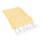 Pareo handdoek van katoen en polyester in één kleur 170 g/m² kleur geel derde weergave