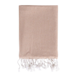 Pareo handdoek van katoen en polyester in één kleur 170 g/m² kleur beige eerste weergave