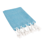 Pareo handdoek van katoen en polyester in één kleur 170 g/m² kleur lichtblauw derde weergave