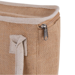 Koeltas van jute met verstevigde katoenen handgrepen kleur naturel gedetailleerde weergave 2