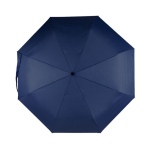 Windbestendige paraplu van RPET-pongee met bamboe handvat Ø97 kleur marineblauw tweede weergave