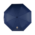 Windbestendige paraplu van RPET-pongee met bamboe handvat Ø97 kleur marineblauw vijfde weergave