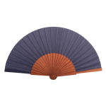 Waaier bedrukken van donker hout en polyesterdoek kleur blauw eerste weergave
