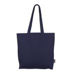 Tas van 100% katoen met binnenvak 140 g/m² kleur marineblauw eerste weergave