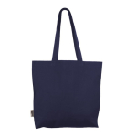 Tas van 100% katoen met binnenvak 140 g/m² kleur marineblauw tweede weergave