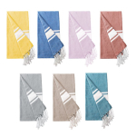 Pareo van gerecycled katoen en polyester in diverse kleuren 150 g/m² eerste weergave