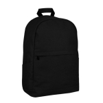 Klassieke laptoptas van katoen met zijvakken 15 inch kleur zwart eerste weergave