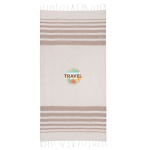 Pareo handdoek van gerecycled katoen en polyester 150 g/m² kleur beige derde weergave