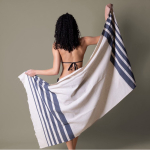 Pareo handdoek van gerecycled katoen en polyester 150 g/m² tweede weergave