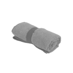 Sporthanddoek van polyester en polyamide met elastiek om op te vouwen kleur grijs eerste weergave