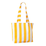 Strandtas van gerecycled katoen met streeppatroon kleur geel tweede weergave