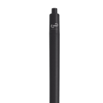 Ecologische pen met eenkleurige body en brede clip, blauwe inkt