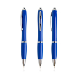 Pen van oceaanplastic met verchroomde details, blauwe inkt kleur koningsblauw