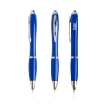 Pen van oceaanplastic met verchroomde details, blauwe inkt