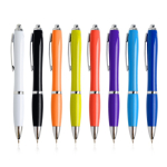 Pen van oceaanplastic met verchroomde details, blauwe inkt