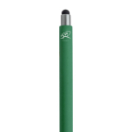 Eco-pen van herbruikbaar plastic met rubberen afwerking, blauwe inkt