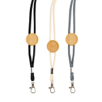 Ecologische lanyard met buisvormig ontwerp en bamboeafstelling