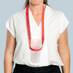 Lanyard-onderzetter met siliconen band, ideaal voor festivals