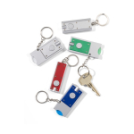 Sleutelhanger met LED-zaklamp en winkelwagenmuntje eerste weergave