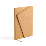 Notitieboek met kurkachtige kaft en magnetische sluiting, A5 formaat kleur lichtbruin