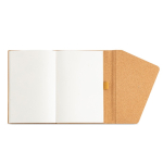 Notitieboek met kurkachtige kaft en magnetische sluiting, A5 formaat