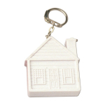 Sleutelhanger in de vorm van een huis met meetlint inbegrepen kleur wit eerste weergave
