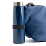 Koeltas van synthetisch leer van 13L met ritstreksel kleur marineblauw