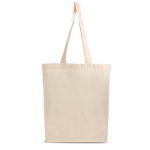 Katoenen tas met lange handvatten, ideaal voor boodschappen 140 g/m² kleur beige