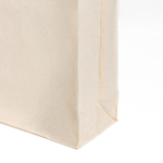 Katoenen tas met volledige bodemvouw voor meer capaciteit 140 g/m²