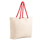 Grote canvas tas met koordhandvatten, ideaal voor de zomer 220 g/m² kleur rood