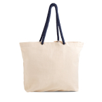 Grote canvas tas met koordhandvatten, ideaal voor de zomer 220 g/m² kleur marineblauw