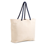 Grote canvas tas met koordhandvatten, ideaal voor de zomer 220 g/m² kleur marineblauw