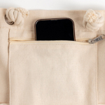 Grote canvas tas met koordhandvatten, ideaal voor de zomer 220 g/m²