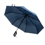 Opvouwbare paraplu met karabijnhaakhandvat, 8 panelen Ø100 kleur marineblauw