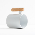 Keramische mok ideaal voor sublimatie met houten handvat 325ml