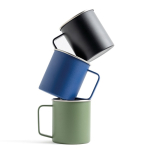 Mok van gerecycled roestvrij staal met modern design en handvat 400ml