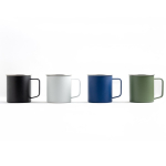 Mok van gerecycled roestvrij staal met modern design en handvat 400ml
